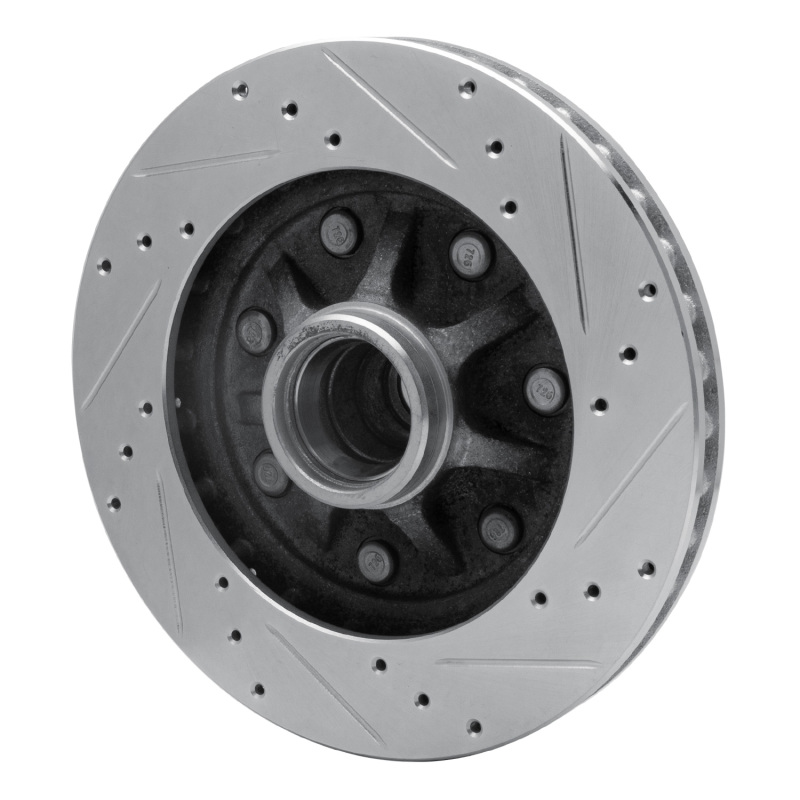 Ford F-150 Brake Rotor (1) - Front Left - R1 Concepts - Drilled & Slotted - Silver - `97-`02